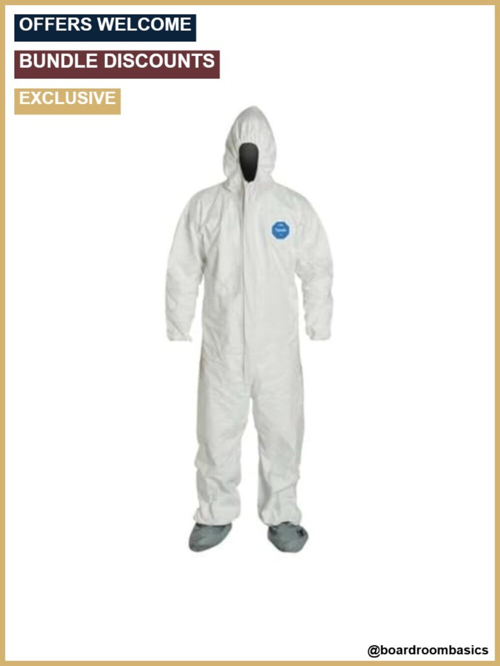 Tyvek 400 Disposable Protective Coverall with Hood and Boots